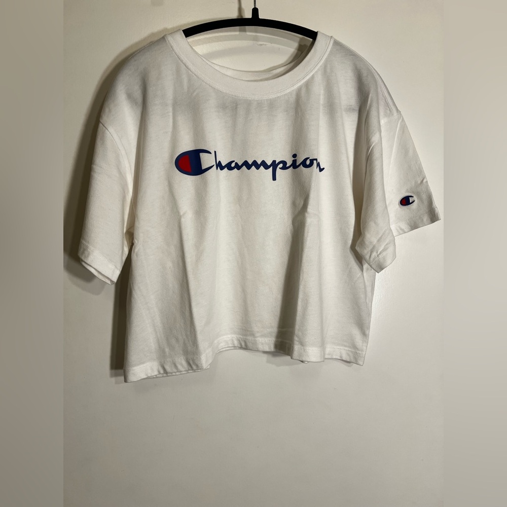 Champion White Cropped T-Shirt Top